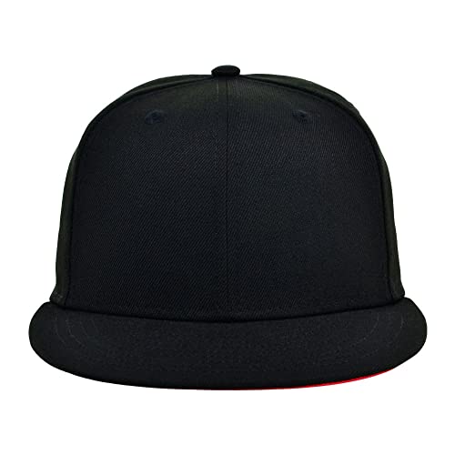 Image of Lids Blank Premium Full Court w /Colored Under Visor Fitted Cap