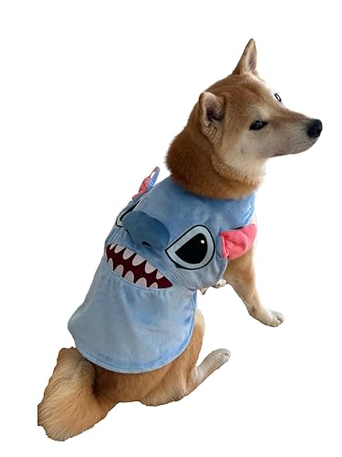 ComfyCamper 3D Blue Alien Dog Costume - Small Medium Large XL XXL Cosplay Halloween Costumes Christmas, S