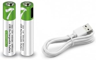 Type-C Şarjlı 800MWH 1.5V Şarj Edilebilir 2'li AAA İnce Pil - Lityum Iyon Batarya - Görsel 2