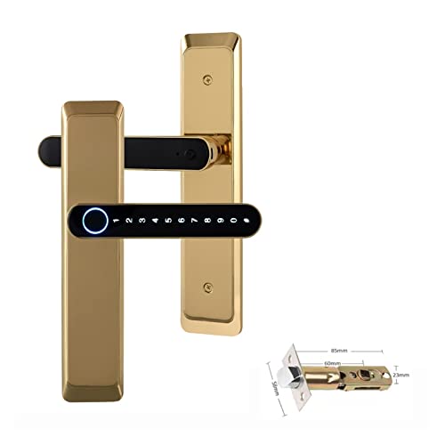 Serrure intelligente de porte d'entrée avec empreinte et code Tuya - 2