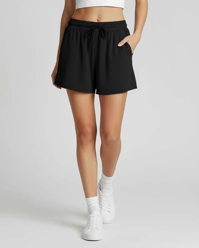 Image of Real Essentials 3 Pack: Womens Ultra-Soft Athletic Lounge Casual Sweat Shorts with Pockets (Available in Plus Size)