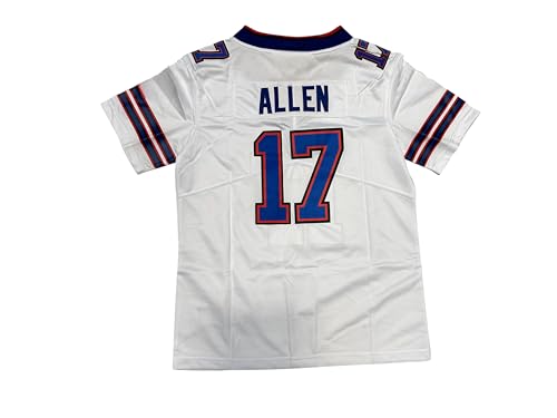 Custom Stitched Josh Allen Youth White Jersey NO Logos (US Alpha Large Regular White)