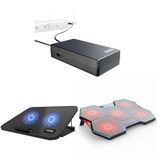 Image of ZINQ Mini UPS for 12V Routers, High Power Fiber Routers, Broadband Modems | Seamless Automatic Switc