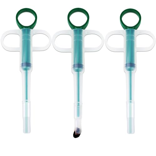 Naturahand 3PCS Pet Pill Shooter Plunger Popper for Small Cats Dogs Soft Tip Tablet Pusher Animal Medicine Medical Feeding Tool Accessories for Animals