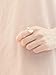 MJLULU Elegant 14K Gold-Plated Statement Ring with Light Pink Simulated Rose Quartz - Hypoallergenic & Lightweight, Dainty & Simple for Daily Wear - Minimalist Jewelry