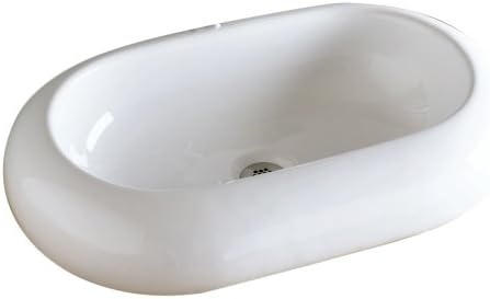 Decolav 1485-CWH Oval Vitreous China Above-Counter Vessel, White