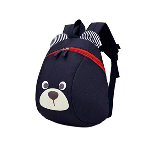 Mochila Infantil para Niños y Niñas de 2 5 Años  Carita de Oso  26   13   21CM   Azul