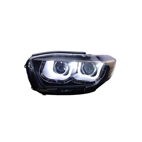 Faros para Toyota Highlander 2007-2011 con luz diurna y proyector de ojos de ángel 7