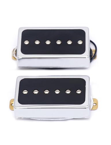 Metallor Humbucker ピックアップブリッジとネックセット Les Paul P90スタイルエレキギター用 (CR)