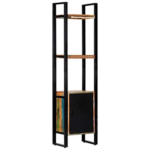 vidaXL Estantería Madera Reciclada Maciza Librería Biblioteca Decoración Diseño Estantes Orden Almacenamiento Salón Sala de Estar 45x30x171 cm