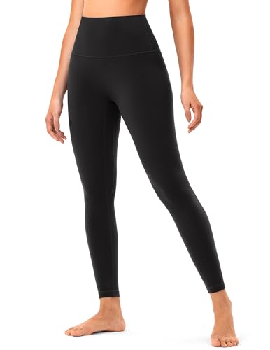 YUNOGA High Waisted Yoag Pants for Women Tummy Control - 25 No Front Seam Workout Lounge Leggings (Black M)