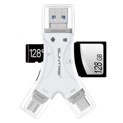 SD Card Reader for iPhone/ipad/Android/Mac/Computer/Camera,4 in1 Micro SD Card Reader Trail Camera Viewer, Portable Memory Card Reader SD Card Adapter Compatible with SD and TF Cards(White)