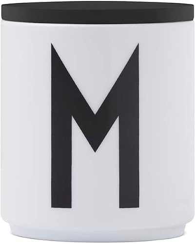 Design Letters Holzdeckel für Porzellantassen & Lieblingsbecher (Schwarz) - Hergestellt in Anderen Farben, Enge Passform mit Silikonring, Verwandelt eine Porzellantasse in EIN Vorratsglas