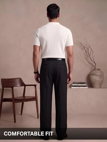 Image of Leriya Fashion Polo T Shirt for Men | Textured Polo T Shirts for Men | Smart Casual Half Sleeve T-Shirt for Mens, Breathable Cotton Knit Collar T Shirts