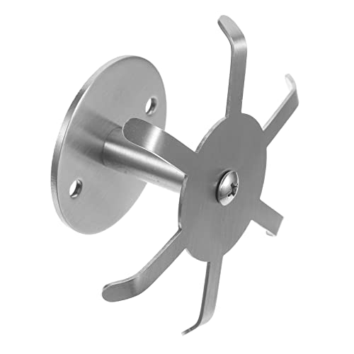 LOORGVEL Portautensili Sospeso in Acciaio Resistente Ganci Rotanti Gradi Appendino Per Utensili Da Cucina Sei Artigli Ganci Sottopensile Per Organizzazione Cucina e Bagno