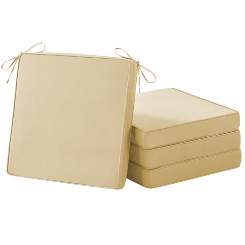 Outdoor Chair Cushions Set of 4, Waterproof Patio Chair Cushions,