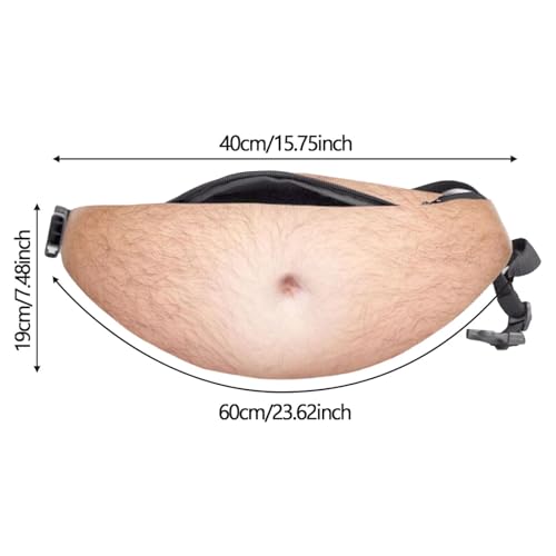MUNSKT Lustige Geschenke für Männer – Neuheit Bauch Hüfttasche – Anti-Diebstahl unsichtbare Bier-Bauchtasche mit verstellbarem Gürtel, gelb