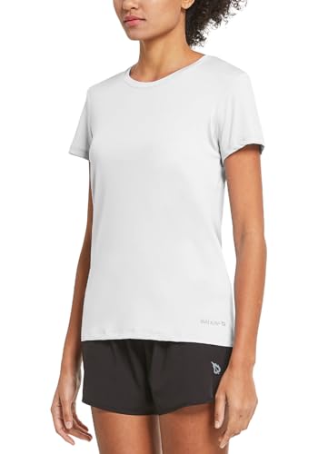 BALEAF Camisetas femininas de corrida de manga curta atléticas, leves, secagem rápida, treino, yoga,