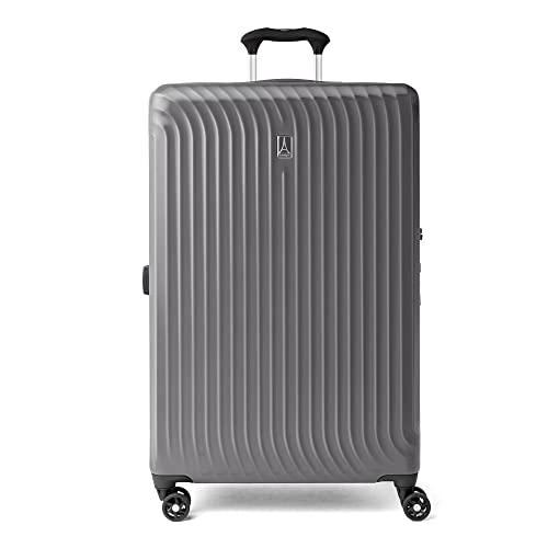 Travelpro Maxlite Air Hardside Expandable Checked Luggage, 8 Spinner Wheels, Lightweight Hard Shell Polycarbonate Suitcase, Shadow Grey, Checked Large 28-Inch