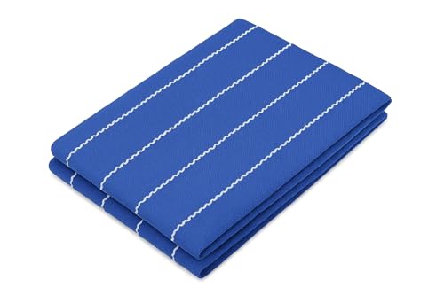 Image of Crazy Weaves Cotton Hand Towel Lunch Towel Daily use Towel Face Towel Pack of 4 (18 inch * 24 inch) 100% Pure Cotton (Blue Dobby, 18 X 24)