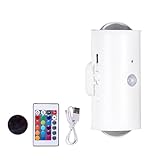 AMISENK 16 Farbwechsel Bewegungsaktiviertes Nachtlicht Doppelkopf Bunte Atmosphären Bewegungssensoren Magnetische Wandlampe Magnetische Wiederaufladbare Wand