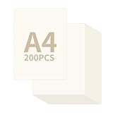 YKUKIZEE 200 Sheets A4 Cream Card Paper 120 GSM, Ivory Card Paper, A4 Craft Cards Papers for Printing Copying Arts Craft