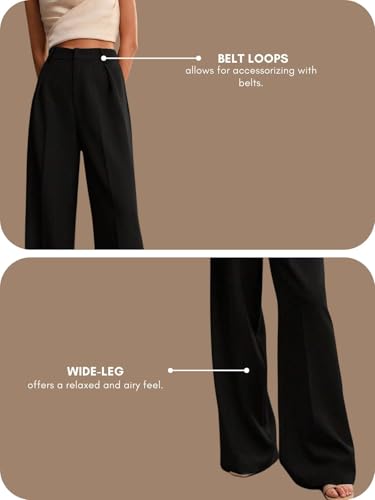 Image of GRECIILOOKS Women High Rise High Waist Trousers Flared Korean Style Formal Pants|Elegant Workwear for Office, College & Events