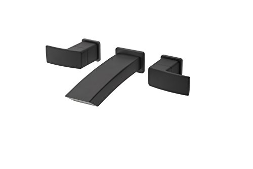 Pfister LG49DF3B Kenzo 2-Handle 8" Wallmount Bathroom Faucet, Matte Black