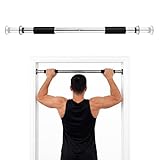 Adjustable Pull Up Bar for Doorway 62–100cm, Heavy Duty Door Frame Exercise Bar, Non-Slip Foam Grip, Max Load 100kg, Home Gym Strength Training Bar with Attachments, Gym Workout Equipment