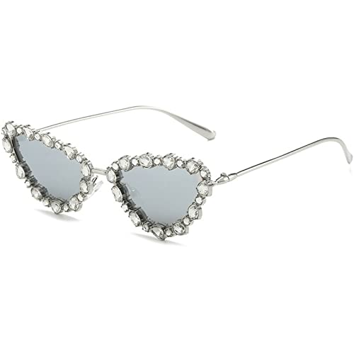 Full Crystal Shiny Cat Eye Sunglasses For Women Vintage Fashion Luxury Rhinestone Sun Glasses Female Elegant Shades4