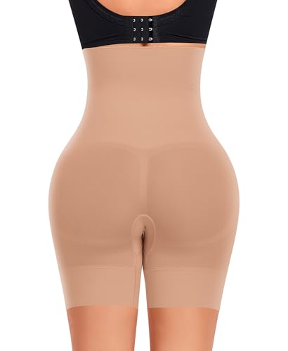 Image of Werena Tummy Control Shapewear Shorts for Women Seamless High Waisted Body Shaper Shaping Underwear Girdle Panties