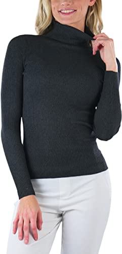 Image of ToBeInStyle Women's Classic Knit Fold Over Turtleneck Pullover