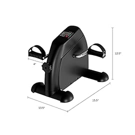 Under Desk Bike and Pedal Exerciser – At-Home Physical Therapy Equipment and Exercise Machine for Arms and Legs with LCD Screen by Wakeman Fitness