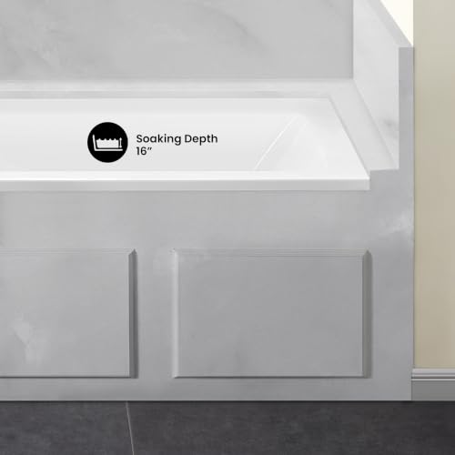 Image of Swiss Madison Voltaire 66 inch x 32 inch Left-Hand Drain Alcove Bathtub