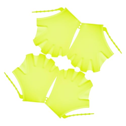 ibasenice 4 Stück Schwimmhandschuhe Für Jungen Und Mädchen Aus Flexiblem Silikon Mit Verstellbarem Klettband, Wasserabweisend, Für Freies Schwimmen, Tauchen Und Schwimmtraining, Handschützen
