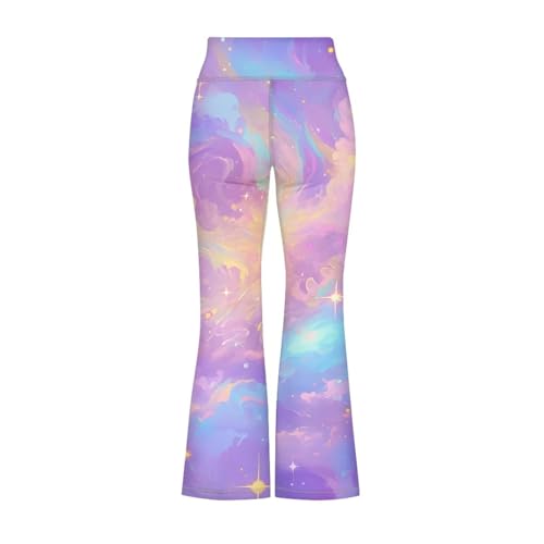 Blending Girls 's Flare Yoga Pants High Waisted Bootcut Leggings for Girls Workout Leggings Bell Bottom Pants3