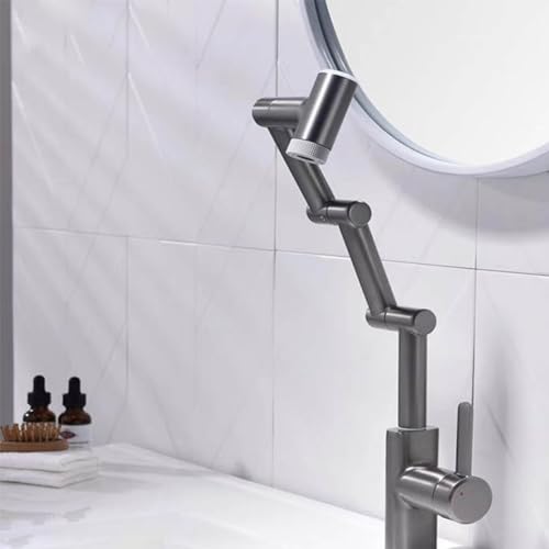 Robinet de lavabo pliant gris pistolet pour simplifier votre routine