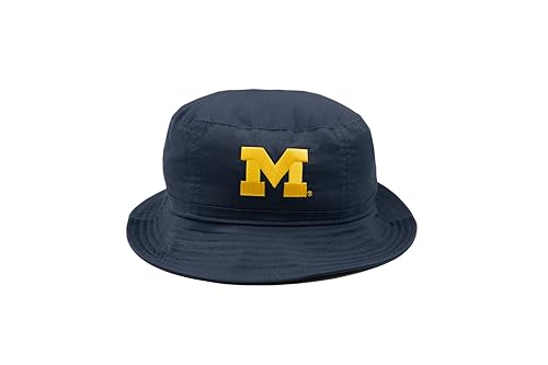 LogoFit Michigan Bucket Hat - College Team Logo Cap Navy Wolverines Merchandise