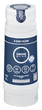 GROHE Filtro a 5 Fasi, Filtro di Ricambio per Sistemi GROHE Blue, per Elevare il Gusto dell’Acqua, Ridurne il Residuo Fisso e il Calcare, Taglia S Capacità Media 600 l, 40404001