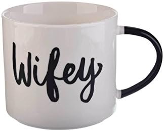 Stackable 15oz Porcelain Mug by Clay Art (Wifey)