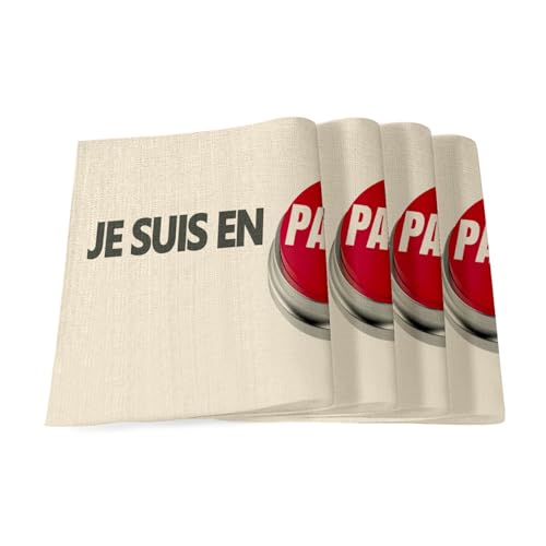 Sets de table en lin anti-tache grand format pour préserver vos meubles - 2
