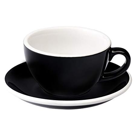 Amazon Loveramics ラブラミクス エッグ ボウル ソーサー 200ml ブラック ラテボウル カプチーノカップ Black カップ ソーサー Wcsラテアート世界大会公認 ノーブランド品 カップ ソーサー