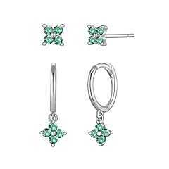02: silver - green cz