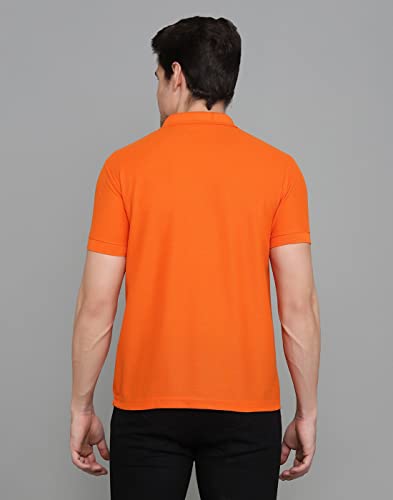 Image of INKKR Men's Polo Neck Half Sleeve Cotton Blend Regular Fit T-Shirt With Pocket