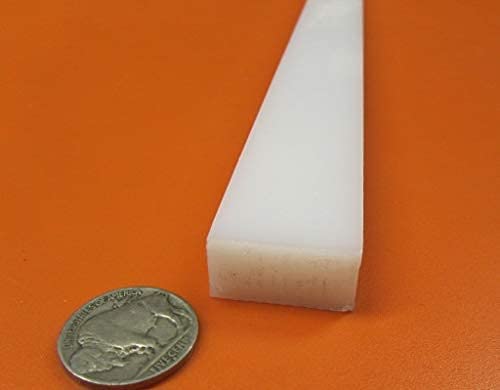 White HDPE (High Density Polyethylene) Rectangular Bar .500