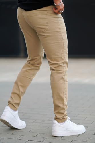 Mens Jeans Skinny Stretch Premium High Rise Colored Jeans Expandable Waist4