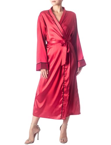 Robe satinée iB-iP à manches longues un design chic et classique pour femme