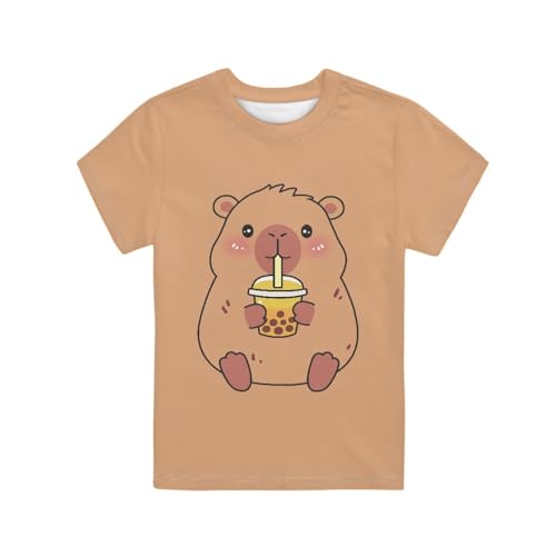Image of WELLFLYHOM Kids Tshirts Girls Boys Short Sleeve Crewneck Tees Shirts Casual Sport Pullover Tops Size 3-16 Years