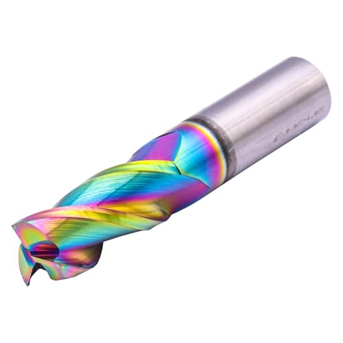 Image of 3 /4 inch 3 Flute Solid Carbide Square End Mill, DLC Coated for Aluminum | 37 Helix, 3 /4 inch Cutting Dia, 3 /4 inch Shank Dia, 1-3 /4 inch LOC, 4 inch OAL, for Milling Aluminum and Copper