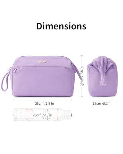 Image of Narwey Travel Makeup Bag Toiletry Bag, Large Cosmetic Bag for Women Girls